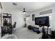 Home gym or flex room featuring exercise equipment and a ceiling fan at 6256 Springmont Loop, Palmetto, FL 34221