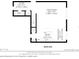 Floor plan of the main level features the living room, dining room, kitchen, foyer, and bathroom at 6256 Springmont Loop, Palmetto, FL 34221
