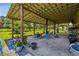 Large covered patio area with seating for outdoor entertaining at 7264 Spencer Parrish Rd, Parrish, FL 34219
