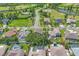 A picturesque aerial view showcasing well-maintained homes, lush greenery, and neighborhood swimming pools in Apollo Beach, FL at 815 Greenview Dr, Apollo Beach, FL 33572