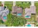 Aerial view of homes with backyard pools in a residential neighborhood at 815 Greenview Dr, Apollo Beach, FL 33572