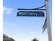 Wild Cherry Path street sign on a sunny day, indicating the neighborhood's location at 2586 Wild Cherry Path, Sarasota, FL 34240
