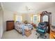 Bright bedroom with a ceiling fan, windows, and lots of space for storage at 307 Rubens Dr, Nokomis, FL 34275