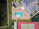 Overhead view of a community pool, tennis courts, and a playground at 4214 38Th W St, Bradenton, FL 34205