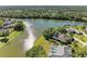 Breathtaking aerial view of the property showcasing the home's location on a waterway at 8315 Eagle Xing, Sarasota, FL 34241