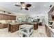 Spacious open kitchen with granite countertops, large island and stainless steel appliances at 8315 Eagle Xing, Sarasota, FL 34241