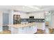 Modern kitchen featuring white cabinetry, stainless steel appliances, and a center island at 891 Faulkwood Ct, Sarasota, FL 34232