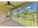 View from the screened in lanai showing the golf course at 9580 High Gate Dr # 1822, Sarasota, FL 34238