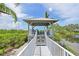 Inviting gazebo with waterfront views, perfect for relaxing and enjoying the natural surroundings at 1319 Perico Point Cir, Bradenton, FL 34209