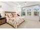 Sunlit bedroom with a large window, neutral tones, and a cozy bed, perfect for relaxation at 16628 Berwick Ter, Lakewood Ranch, FL 34202