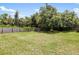 Spacious backyard with a well-maintained lawn and mature trees, perfect for outdoor activities at 17211 Drayton Ln, Port Charlotte, FL 33948