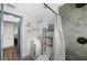 Modern bathroom with stylish vanity, tiled shower, and contemporary decor at 2005 Gillespie Ave, Sarasota, FL 34234