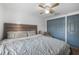 Relaxing bedroom with closet, a ceiling fan, and natural light at 2005 Gillespie Ave, Sarasota, FL 34234
