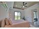 Relaxing bedroom features large windows and a stylish ceiling fan at 350 Bucknell Rd, Venice, FL 34293