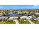 Stunning aerial shot showcases waterfront homes nestled along the canal and community at 3615 Tripoli Blvd, Punta Gorda, FL 33950