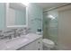Bright bathroom with updated vanity and glass enclosed shower at 3680 Ironwood Cir # 603L, Bradenton, FL 34209