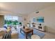 Bright living room with sliding glass doors to balcony, a large sofa and a coffee table at 3680 Ironwood Cir # 603L, Bradenton, FL 34209