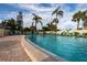 Beautiful in-ground pool surrounded by lounge chairs and tropical landscaping, creating a resort-like atmosphere at 3680 Ironwood Cir # 603L, Bradenton, FL 34209