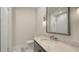 Modern bathroom featuring a glass shower, vanity with solid surface counters, and tile floor at 670 Old Compass Rd, Longboat Key, FL 34228