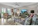Cozy living room with a comfortable sofa, stylish chairs, and a TV, perfect for relaxation at 7404 14Th W Ave, Bradenton, FL 34209