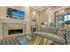 Modern fireplace that adds a cozy atmosphere to the living room at 1530 Pine Bay Dr, Sarasota, FL 34231