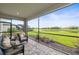 Relaxing screened patio overlooking the tranquil lake and lush greenery at 15336 Serene Shores Loop, Bradenton, FL 34211