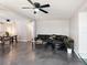 Cozy living room with an open concept, polished floors and modern furnishings at 2416 Emory Ave, Bradenton, FL 34207