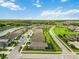 Aerial perspective of a peaceful residential neighborhood with neatly lined streets and landscaping at 3602 Quiet Dr, Sarasota, FL 34240