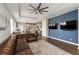 Open floor plan features a living room and stylish kitchen at 3602 Quiet Dr, Sarasota, FL 34240