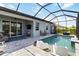 Covered patio boasts an outdoor kitchen, comfortable seating, and views of the pool at 3602 Quiet Dr, Sarasota, FL 34240