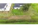 Overhead shot of home highlighting its large lot, backyard space and privacy, with a natural landscape border at 4148 Lobelia St, North Port, FL 34286