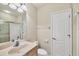 Well-maintained bathroom featuring a sink, toilet, and shower, providing essential functionality and convenience at 4210 Vicenza Dr # D25, Venice, FL 34293