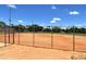 Community baseball field with a chain-link fence and well-maintained dirt infield, ideal for sports and recreation at 4214 Groveland Ave, Sarasota, FL 34231