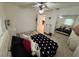 Well decorated bedroom features a trendy bed, bright windows, carpet and modern closet at 4337 15Th N Ave, St Petersburg, FL 33713