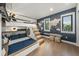 Fun bedroom featuring custom bunk beds and a unique world map mural at 455 Cleveland Dr, Sarasota, FL 34236