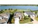 Aerial view of a home highlighting the pool, landscaping, and neighborhood layout at 5078 47Th W St, Bradenton, FL 34210