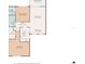 Floor plan with dimensions, including a primary bedroom, living room, and kitchen layout at 6016 Hibiscus Dr, Bradenton, FL 34207