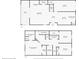 Detailed floor plan showcasing the layout of the first and second floor at 6454 Baytown Dr, Sarasota, FL 34240