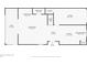 First floor layout plan featuring living room, dining room and kitchen at 6454 Baytown Dr, Sarasota, FL 34240