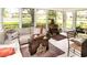 Comfortable sunroom with plush seating, large windows offering scenic views, and vintage decor at 6504 Heritage Ln # 99, Bradenton, FL 34209