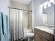 Bright bathroom featuring shower over tub and granite countertops at 6604 7Th Avenue W Cir, Bradenton, FL 34209