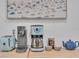 Stylish kitchen counter with modern appliances and blue accents at 946 Charlotte Ave, Sarasota, FL 34237