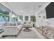 Bright living room showcasing modern furniture, stylish decor, and large windows at 946 Charlotte Ave, Sarasota, FL 34237