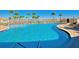 Large, well-maintained community pool with a clear blue hue, surrounded by manicured landscaping at 1251 Burgos Dr # 303, Sarasota, FL 34238