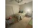 Comfortable bedroom with a twin bed and ample closet space, creating a functional and cozy retreat at 1725 Briar Creek Ln, Sarasota, FL 34235