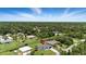 Aerial view of a modern home surrounded by lush greenery in a serene neighborhood at 2692 Pretzel Ln, North Port, FL 34286