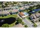 Aerial of Mirror Lake Condominiums featuring a pool, jacuzzi, ponds, and tennis courts at 3539 59Th W Ave # 3539, Bradenton, FL 34210