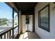 Screened-in patio with washer and dryer tucked in closet at 3539 59Th W Ave # 3539, Bradenton, FL 34210