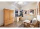Cozy office featuring natural light, a desk, and a comfortable futon, perfect for a home workspace at 4410 67Th Avenue E Cir, Sarasota, FL 34243