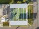 Aerial view of shuffleboard courts in a well-maintained community with recreation for residents at 508 50Th Avenue W Plz, Bradenton, FL 34207